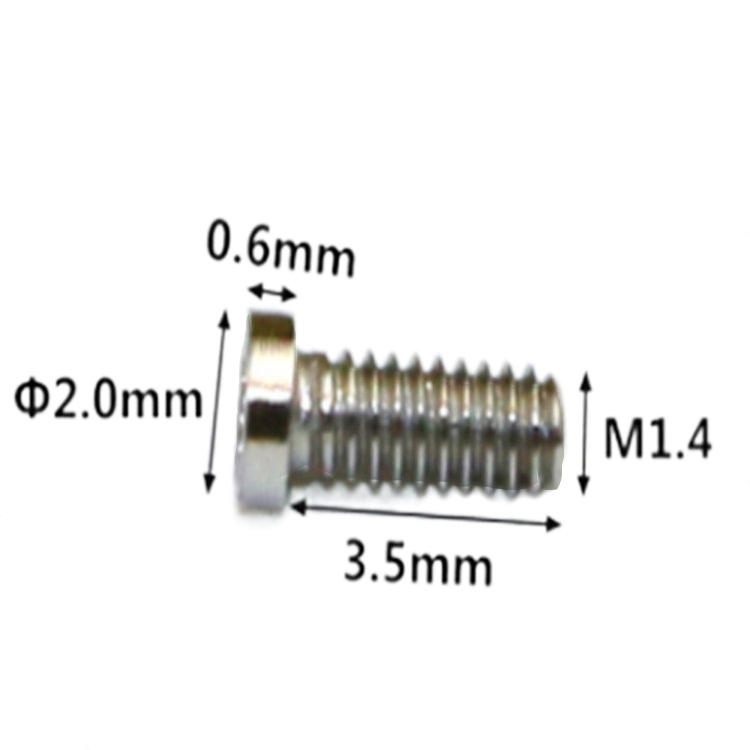 Micro vis miniature M1.4 6 lobes de haute précision pour montres