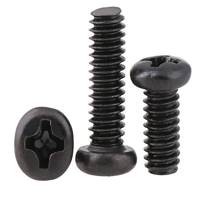Vis à métaux à tête cylindrique mini noire M1.2 pour instrument électronique