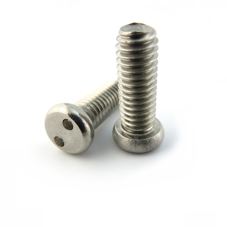 Vis de sécurité à tête cylindrique M4 en acier inoxydable avec oeil de serpent