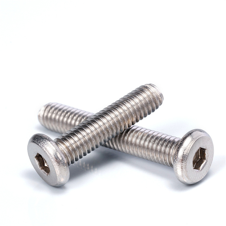 Vis de connexion de meubles à tête cylindrique à douille hexagonale m8 en acier inoxydable