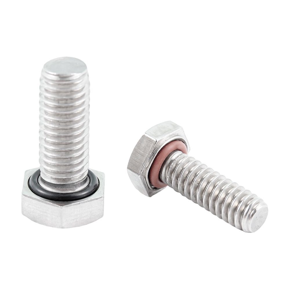 Vis étanches personnalisées à tête hexagonale en acier inoxydable, joint torique