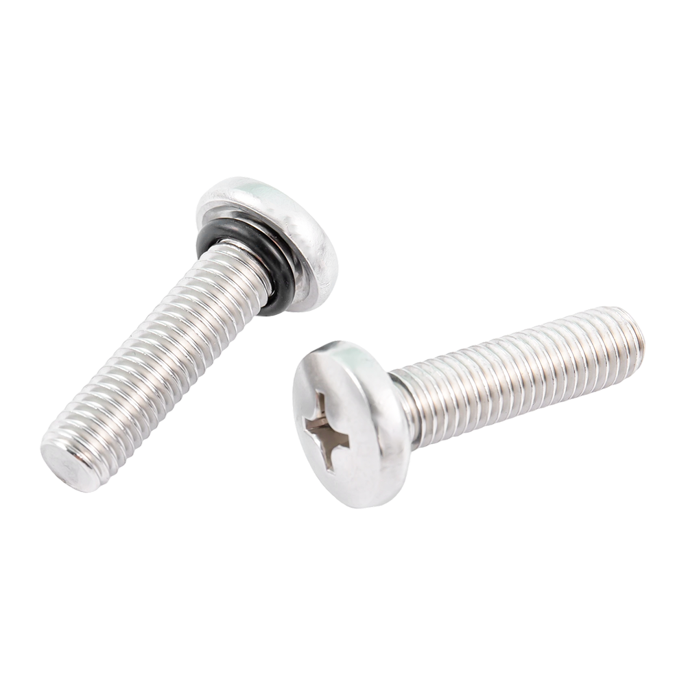 Vis étanches personnalisées à tête cylindrique en acier inoxydable, joint torique Vis étanches personnalisées à tête cylindrique en acier inoxydable, joint torique