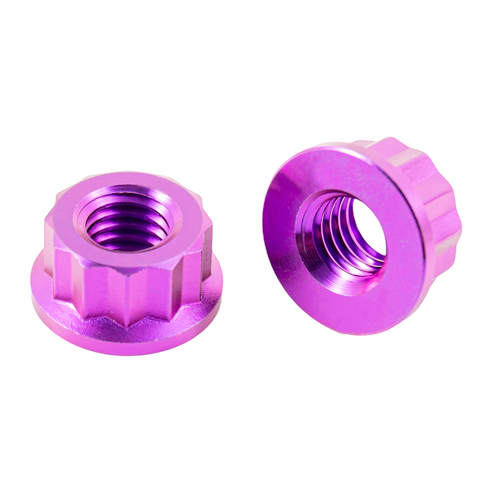 Écrou à bride hexagonale en titane de couleur personnalisée