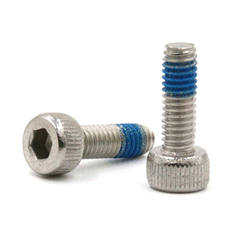 Micro vis à tête cylindrique à six pans creux avec patch en nylon