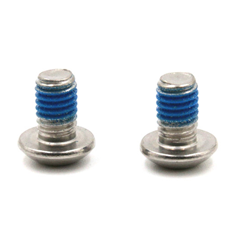 Micro vis à tête bombée à six pans creux avec patch en nylon bleu Micro vis à tête bombée à six pans creux avec patch en nylon bleu