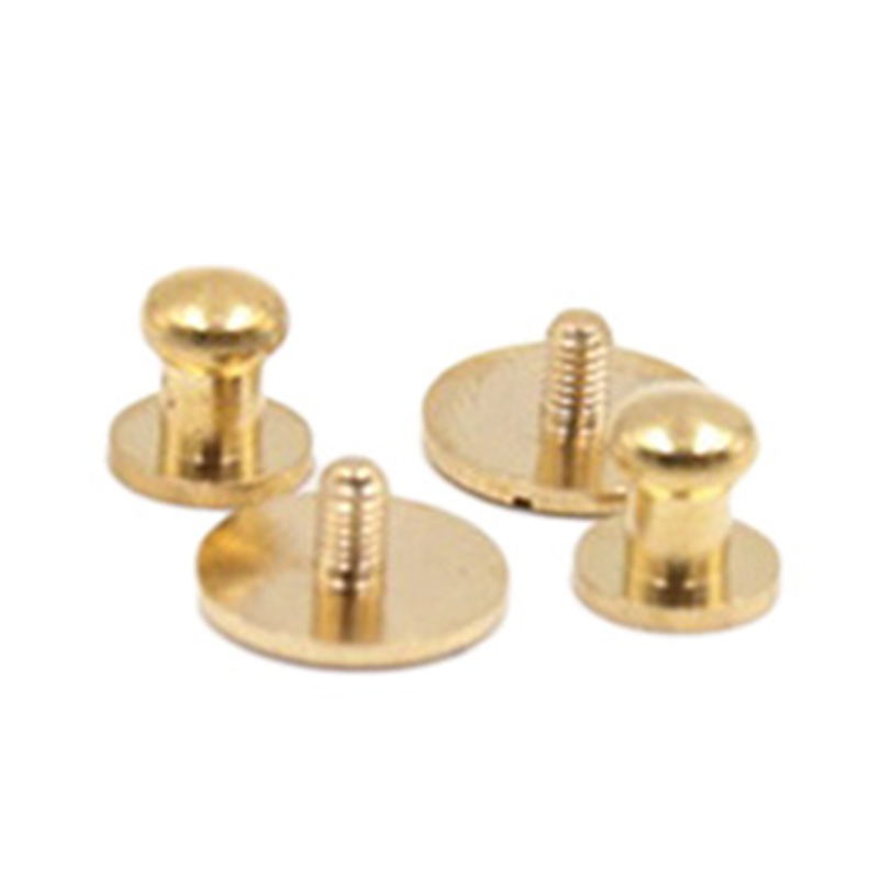 Nouveau design en laiton massif Sam Brown bouton goujon pour le cuir