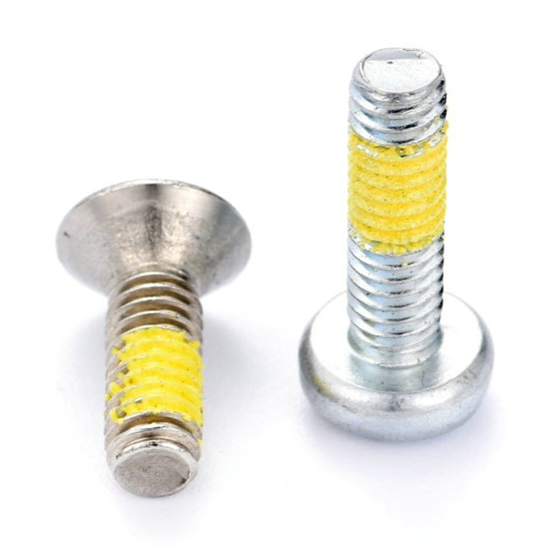 Vis à métaux Torx (hexagonale) à tête cylindrique (fraisée) avec patch en nylon jaune