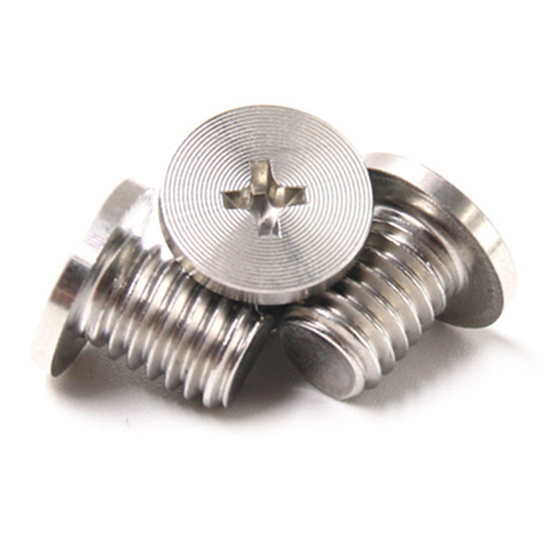 Vis à tête plate et fine CNC en acier inoxydable 304, à motif CD
