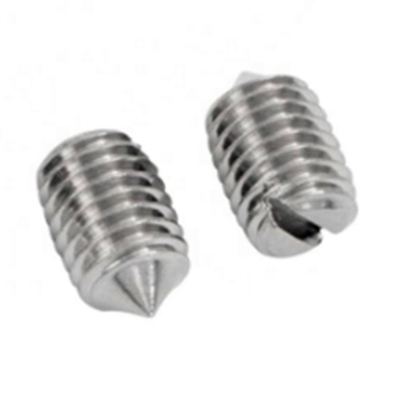 Vis de réglage fendue à pointe conique en acier inoxydable DIN553 304 316 Vis de réglage fendue à pointe conique en acier inoxydable DIN553 304 316