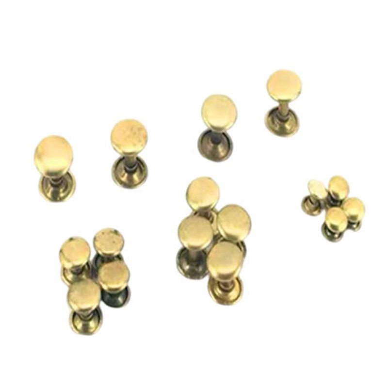 Rivets double face en laiton massif plus brillants pour le cuir des bagages
