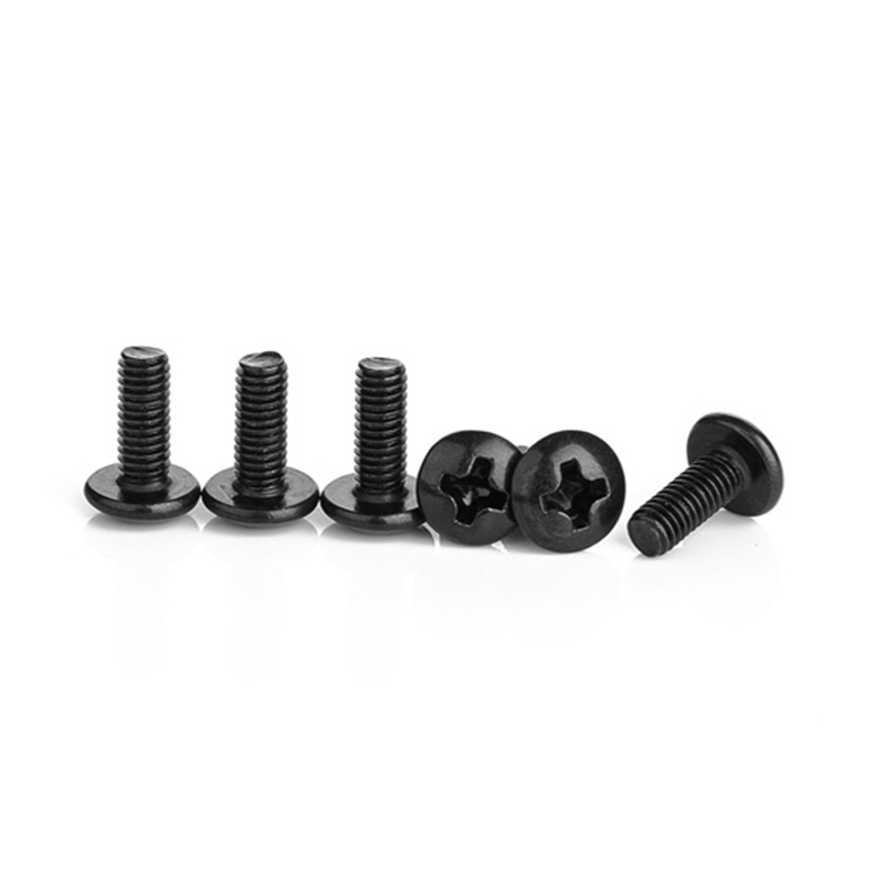 Vis à métaux à tête bombée cruciforme m5 en acier inoxydable noir