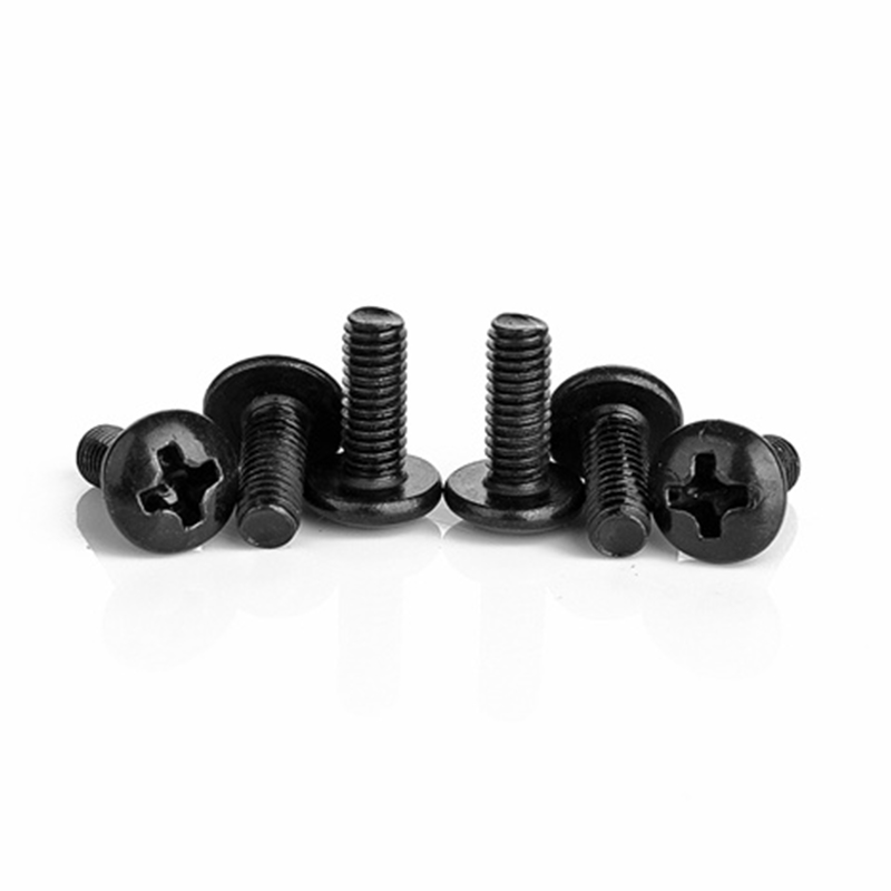 Vis à métaux à tête bombée cruciforme m5 en acier inoxydable noir Vis à métaux à tête bombée cruciforme m5 en acier inoxydable noir