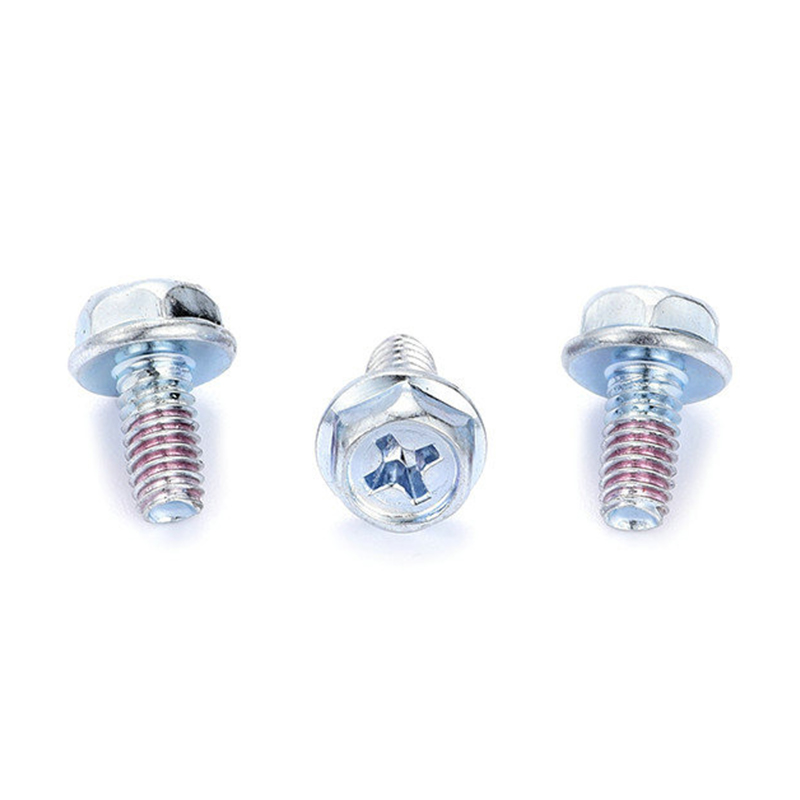 Vis étanche cruciforme à tête hexagonale dentelée Vis étanche cruciforme à tête hexagonale dentelée