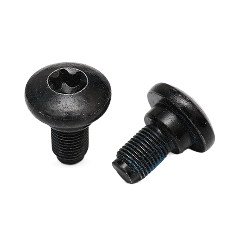 Vis à tête ronde M4 en oxyde noir T15 en acier inoxydable Vis à tête ronde M4 en oxyde noir T15 en acier inoxydable