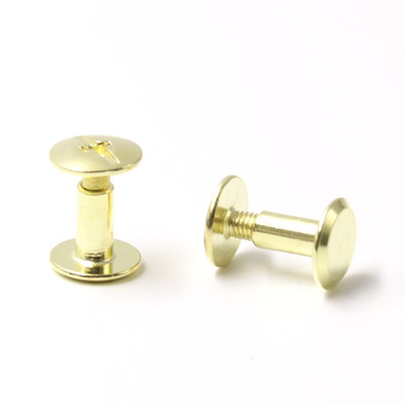 Vis chicago à tête cylindrique en acier au carbone doré de 8 mm pour menu
