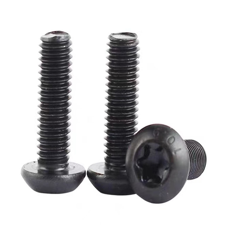Vis à tête ronde Torx en acier inoxydable noir de qualité 10,9 m8