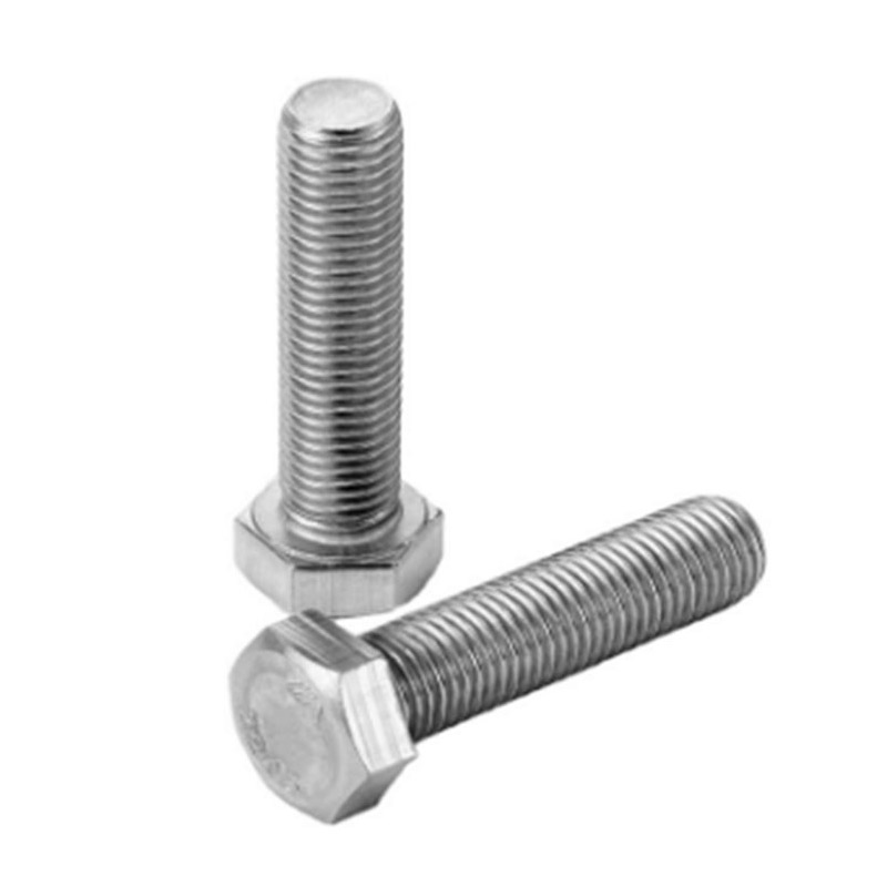 Boulon à tête hexagonale en acier au carbone DIN 933 grade 8.8 avec zinc blanc