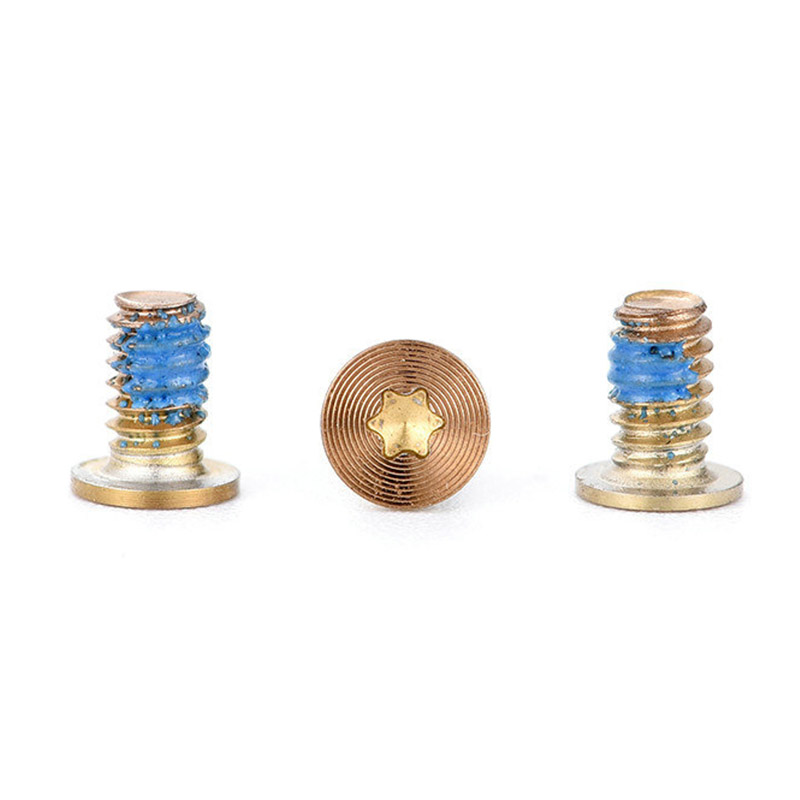 Micro vis de verrouillage Torx à tête fraisée à motif CD de couleur dorée